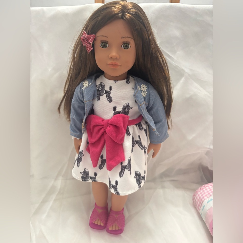Our Generation Nancy 18" Jewelry Doll A True Gem Brown Hair Dark Green Eyes